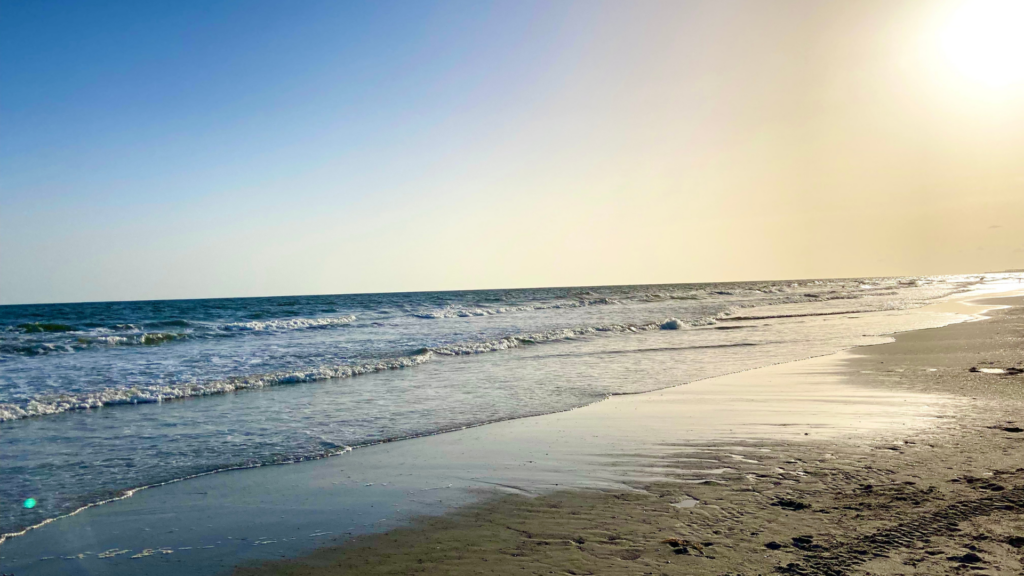 Oak Island Beach Sunset in North Carolina